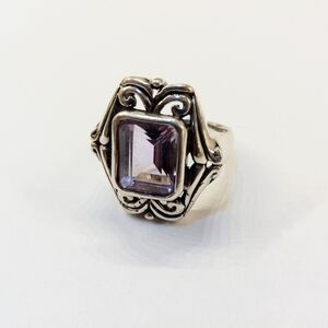Sterling Amethyst Ring 7 1/2 February Birthstone